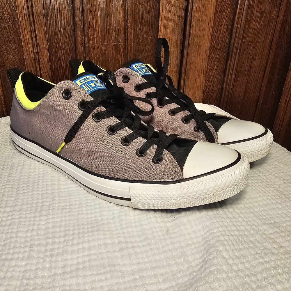 Converse Chuck Taylor All Star Gray And Neon Yellow Sneakers